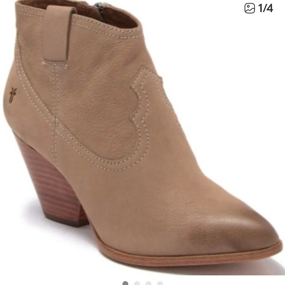 Frye Ash Tan Ankle Boots